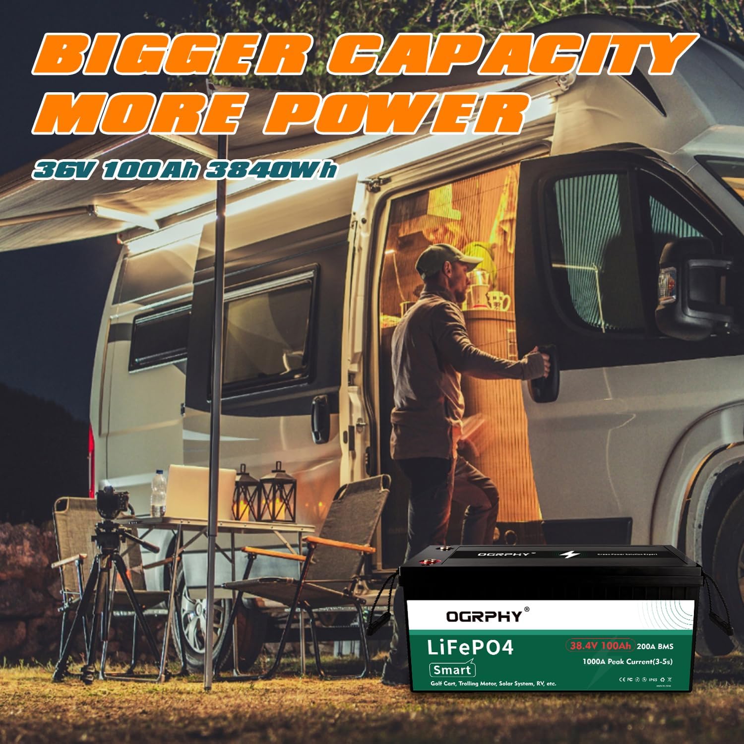 36V Lithium Golf Cart Battery 3.84Kwh with Charger