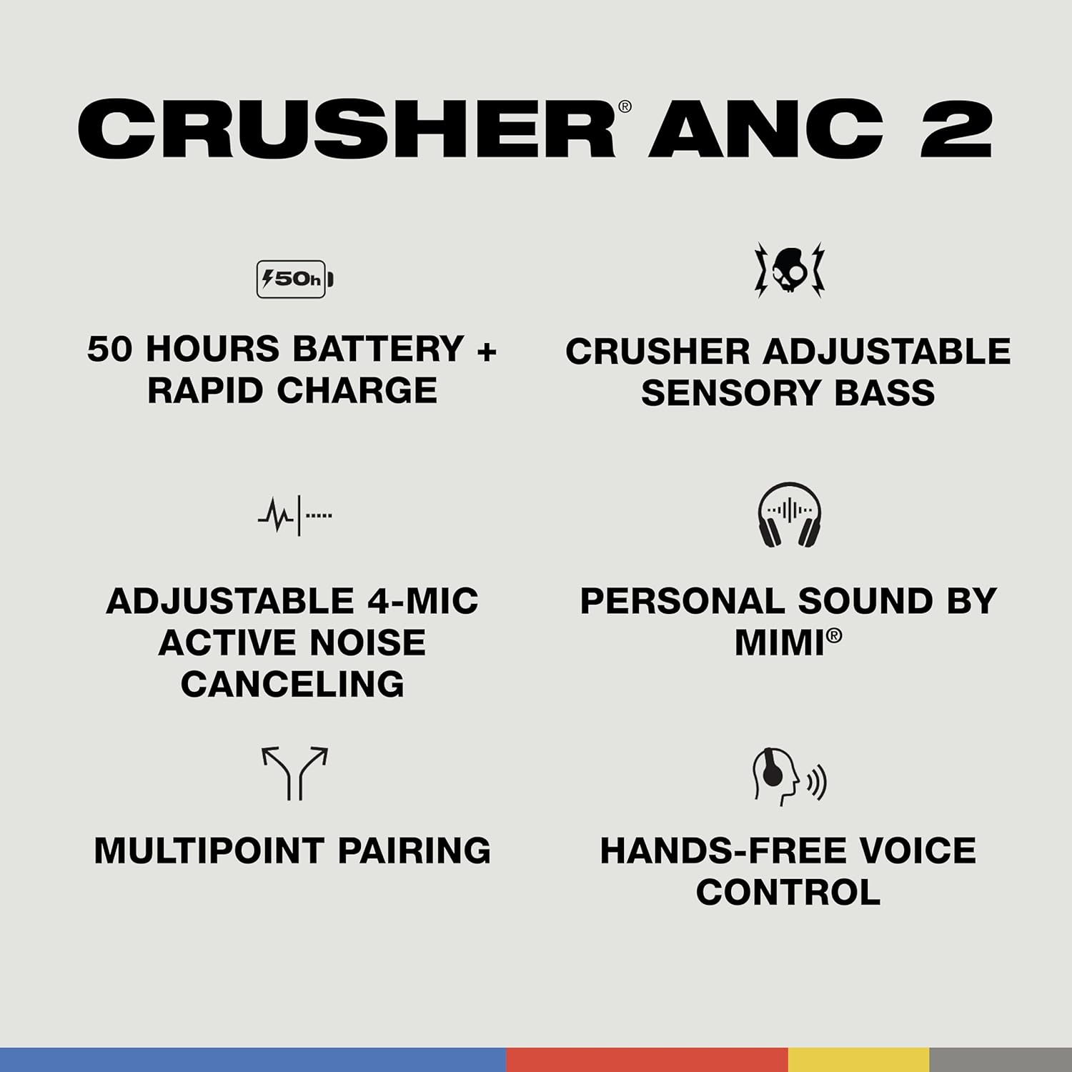 Crusher ANC 2 Wireless Noise Cancelling Headphones