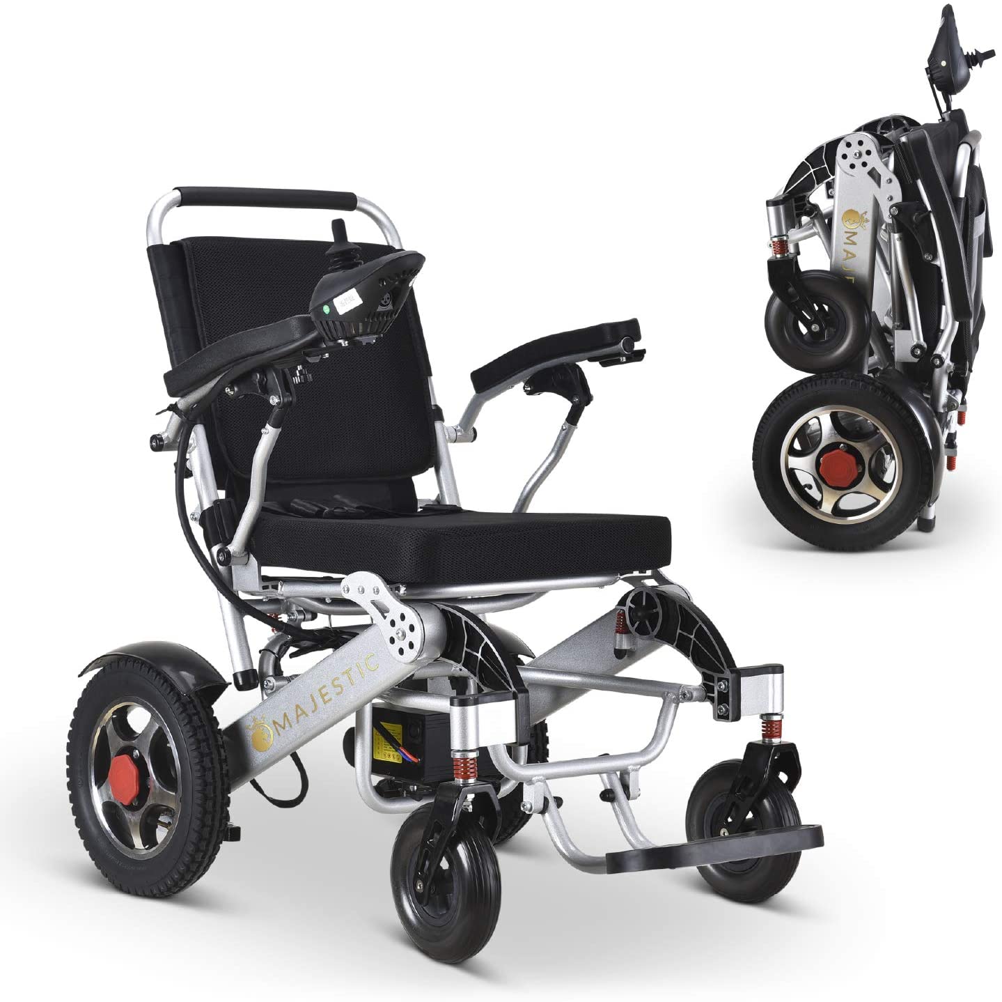 2026 2020 Model Wide Seats Fold & Travel Lightweight Wheelchair Motor Motorized Wheelchairs Electric Silla De Ruedas Power Wheelchair Power Scooter Aviation Travel Safe Heavy Duty Mobility Aids Chair