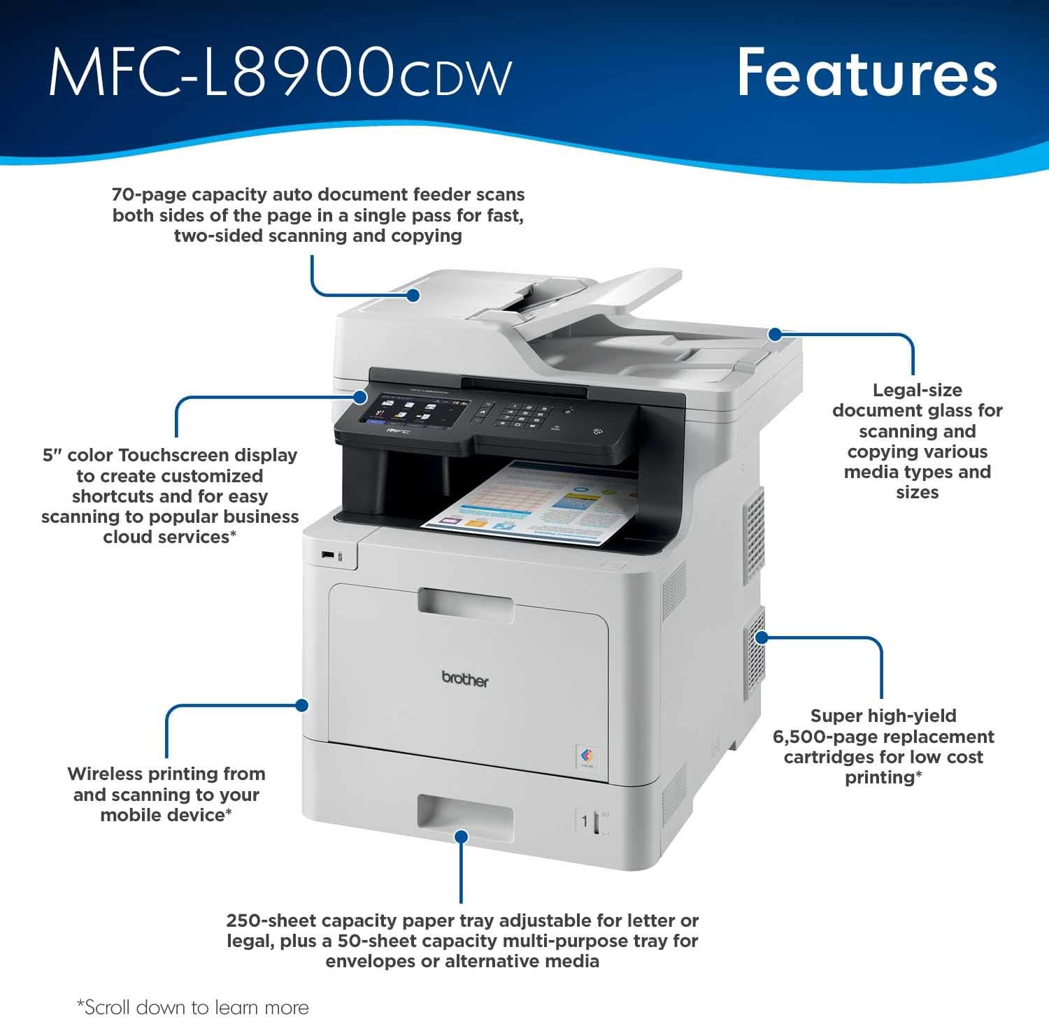 Mfc-L8900Cdw Business Color Laser Printer