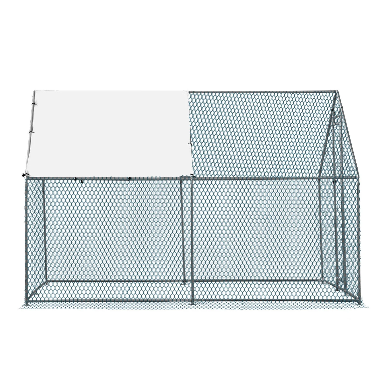 2026 ZGBY 10 X 10 Ft Large Metal Chicken Coop, Walk-In Poultry Cage Chicken Hen Run House