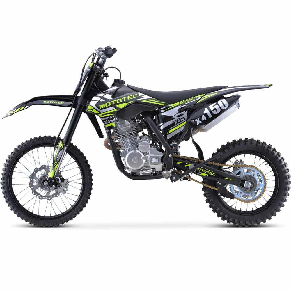 2025 MotoTec X5 250cc 4-Stroke Gas Dirt Bike Black