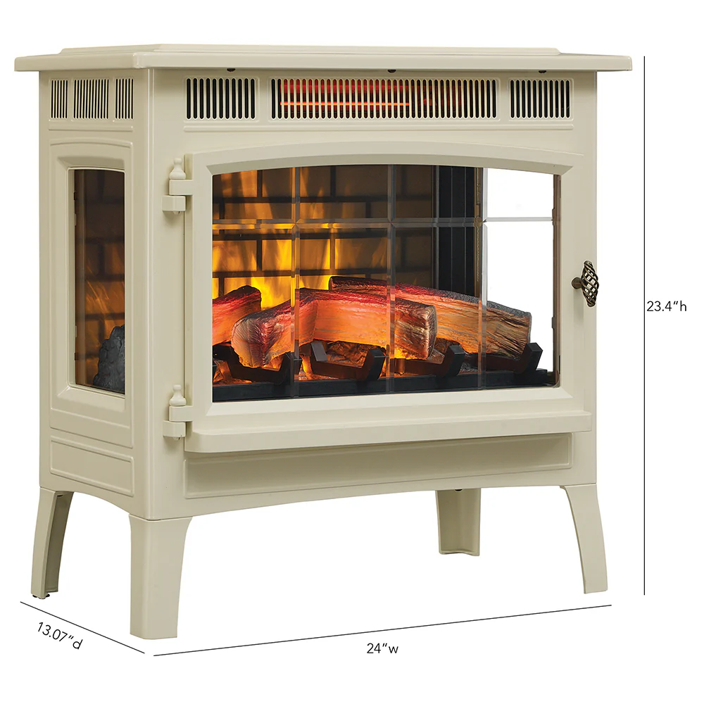 2026 Duraflame 3D Cream Infrared Electric Fireplace Stove with Remote Control - DFI-5010-04