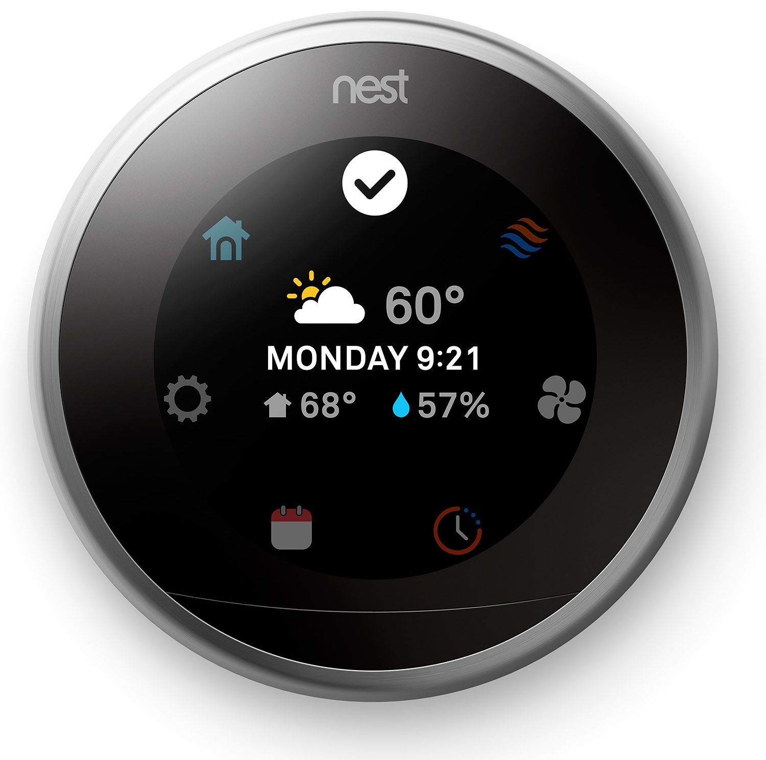 Google Nest Learning Smart Thermostat 3rd Generation, Stainless Steel