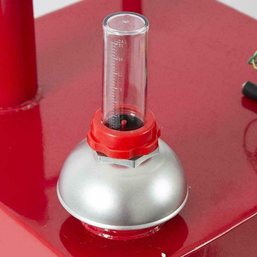 30 Gallon Red Gas Caddy Tank Gasoline Fluid Diesel w Rotary Pump and Hose