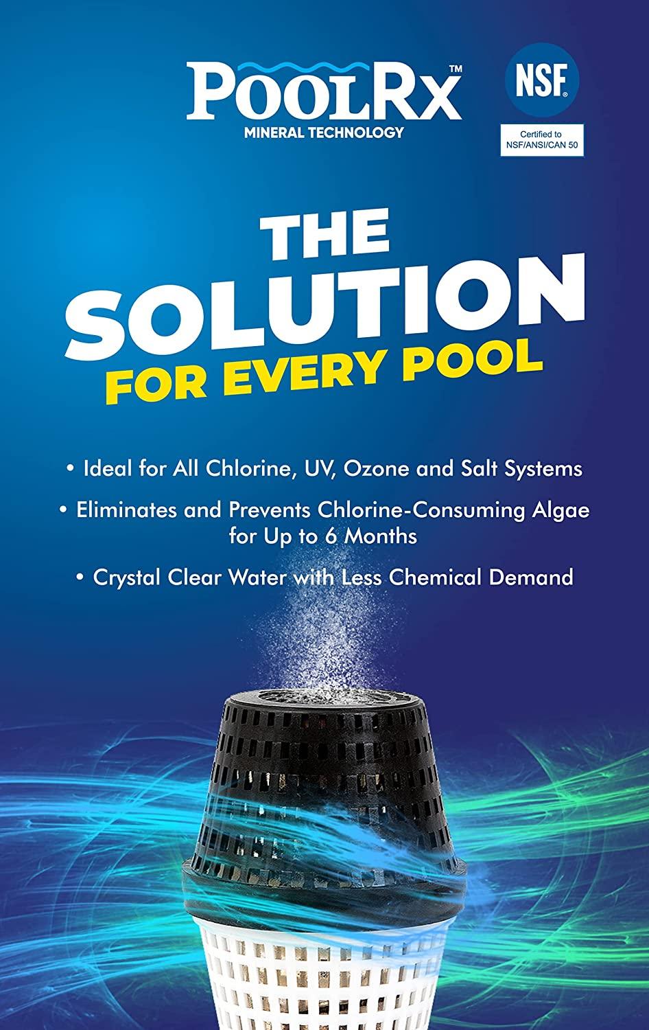 2026 PoolRx 101067 Black Units Swimming-Pool-Algaecides (4 Pack), 20,000-30,000 Gallon