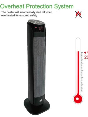 48,000 BTU Black Heat-Focusing Propane Gas Patio Heater with Wheels