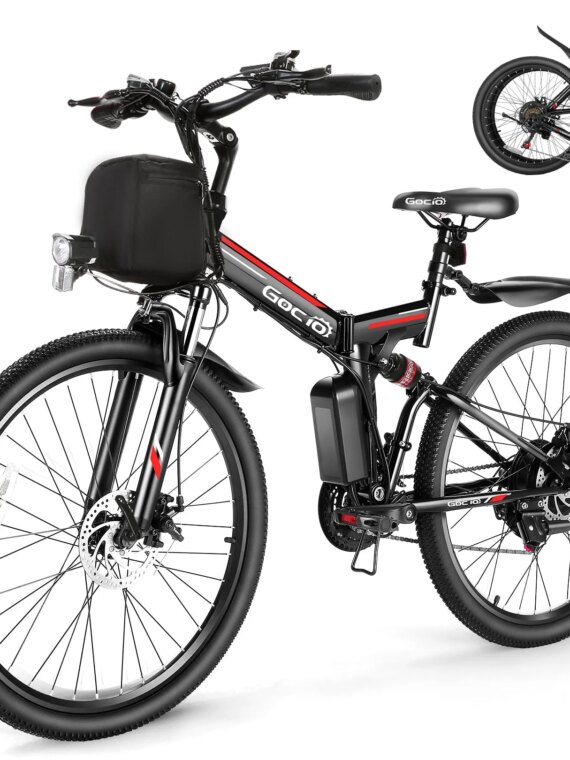 Gocio Adult Electric Bicycles Foldable Ebike, 500W 26