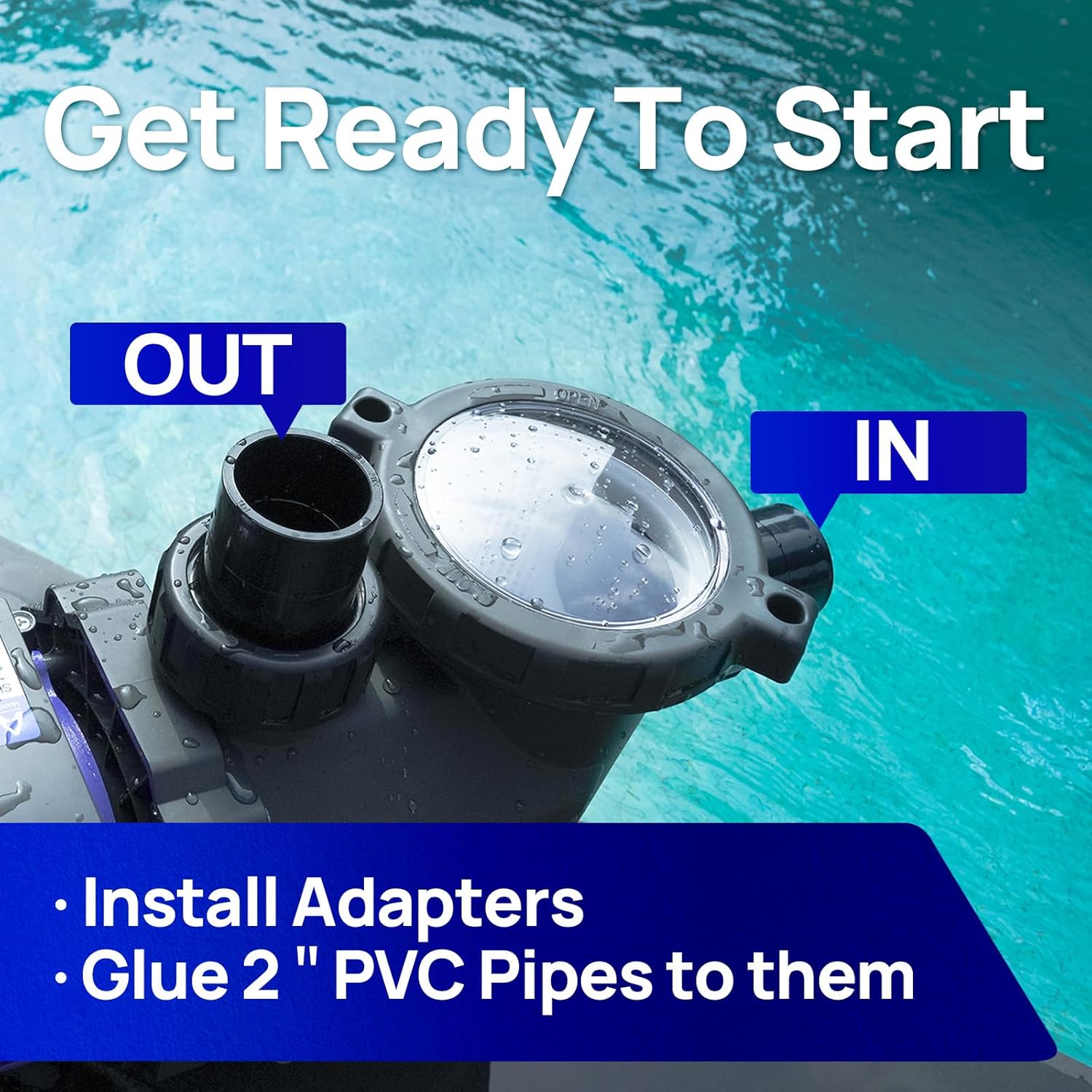 In/Above Ground Pool Pump, 2HP Single Speed, 8917 GPH