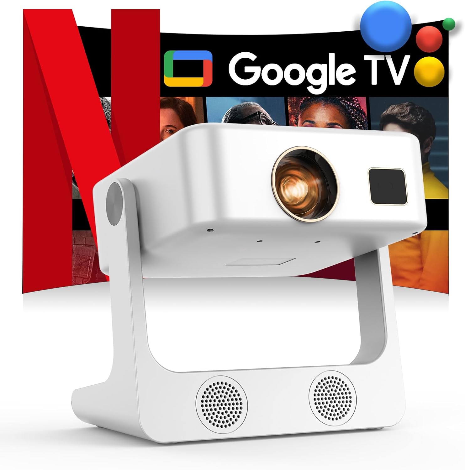 Outdoor Projector 4K – Smart WiFi6 Bluetooth, Netflix