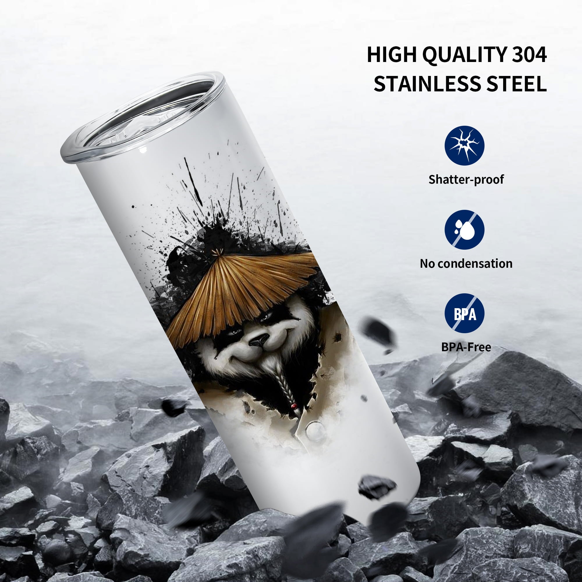 AGH 25 Pack 20oz Sublimation Tumblers Straight Skinny Tumblers Bulk, Stainless Steel White Insulated Tumbler with Lids and Straws