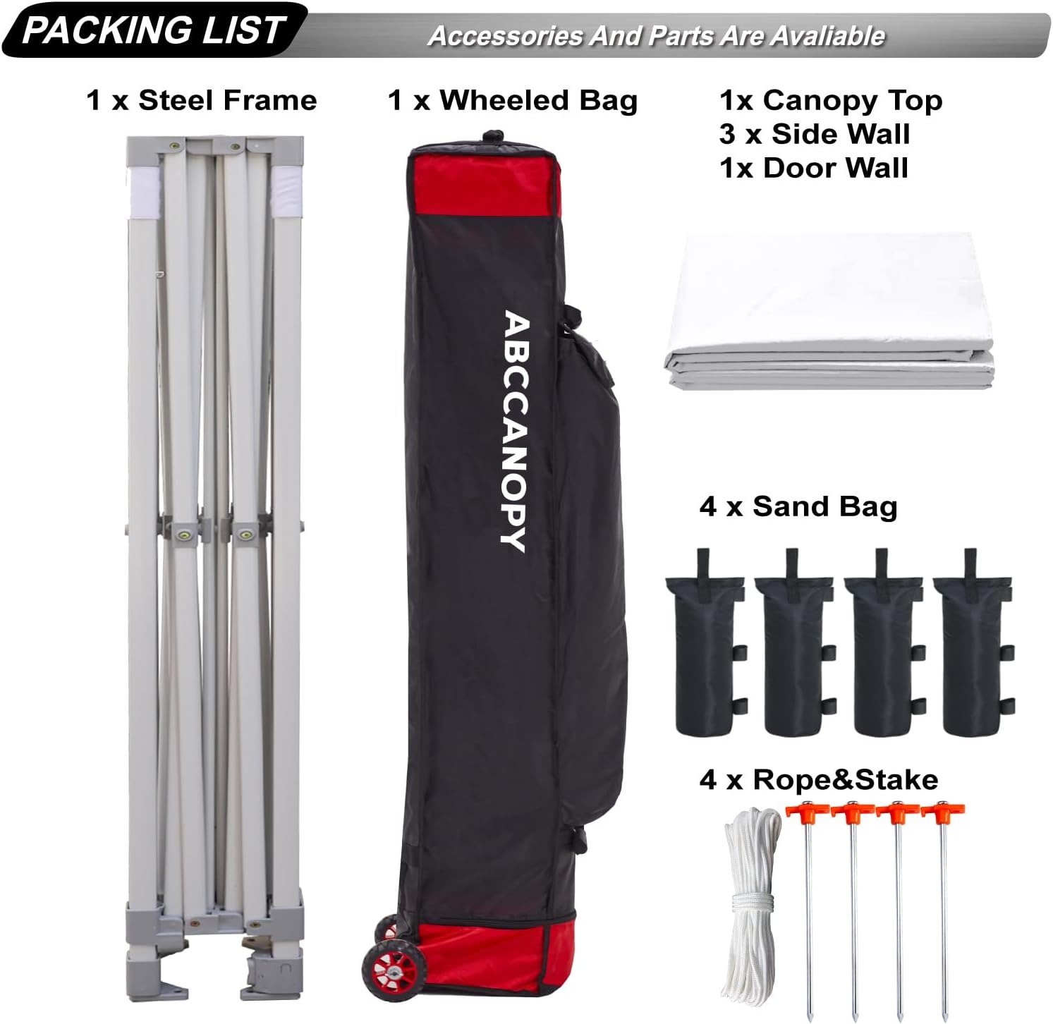 Easy Pop Up Canopy Tent 10×10 with Sidewalls