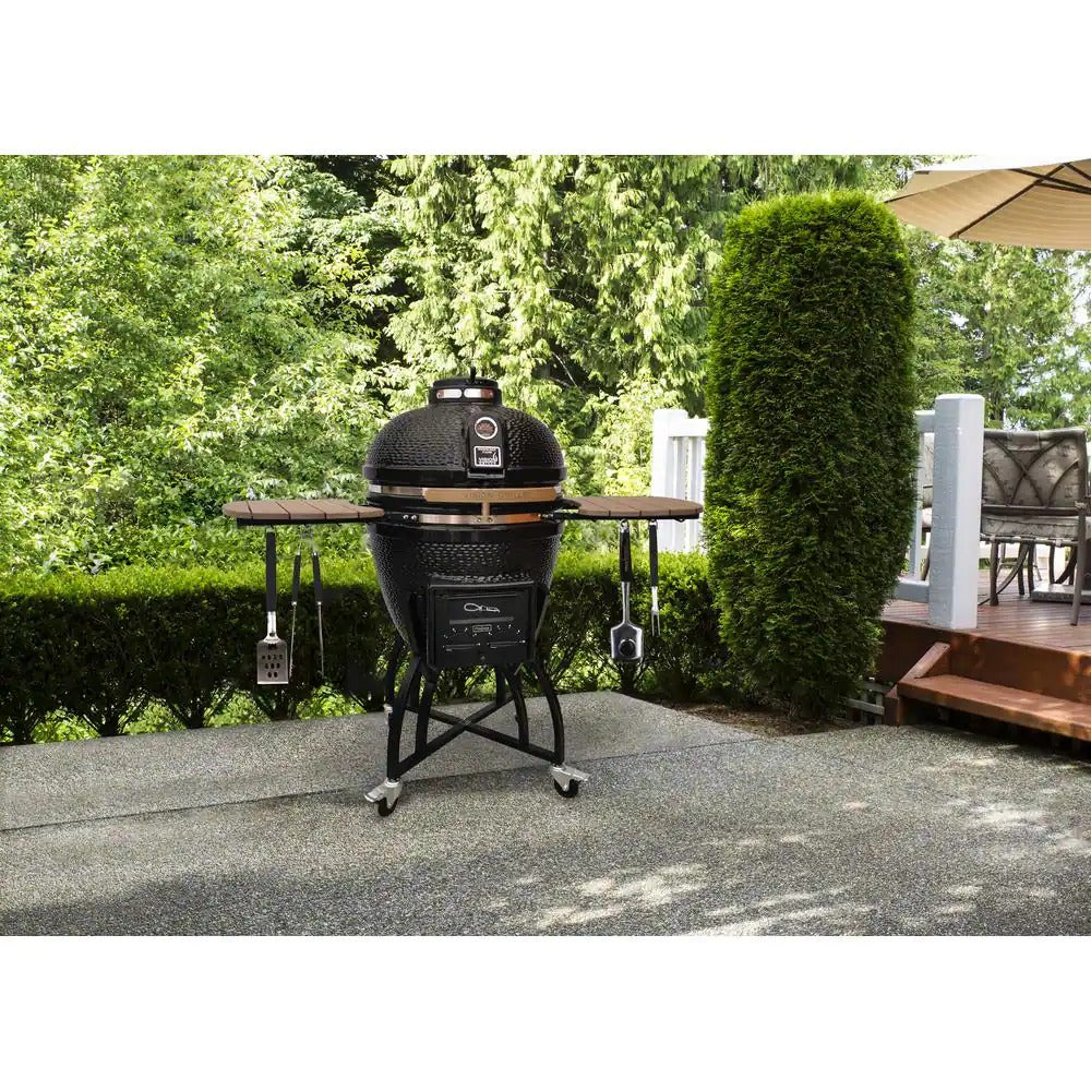 2026 Grills 22 in. Kamado Pro Ceramic Charcoal Grill with Grill Cover