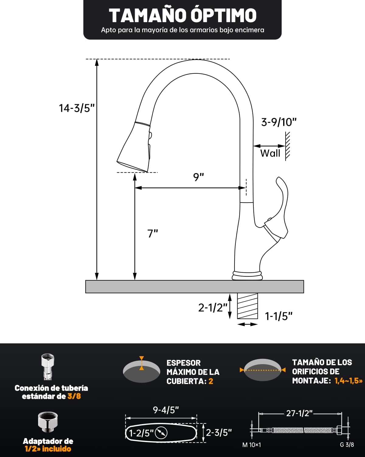 Black Touchless Kitchen Faucet with Soap Dispenser, Motion Sensor Activated Hands-Free Automatic Faucet for Sink with Pull Down Sprayer, Single Handle Smart Faucets for Kitchen Sink