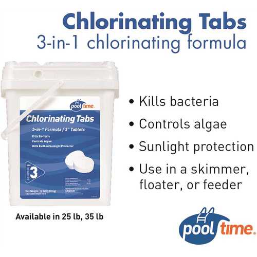 2026 Pool Time 21827PTM 35 lbs. Chlorinating Tablets