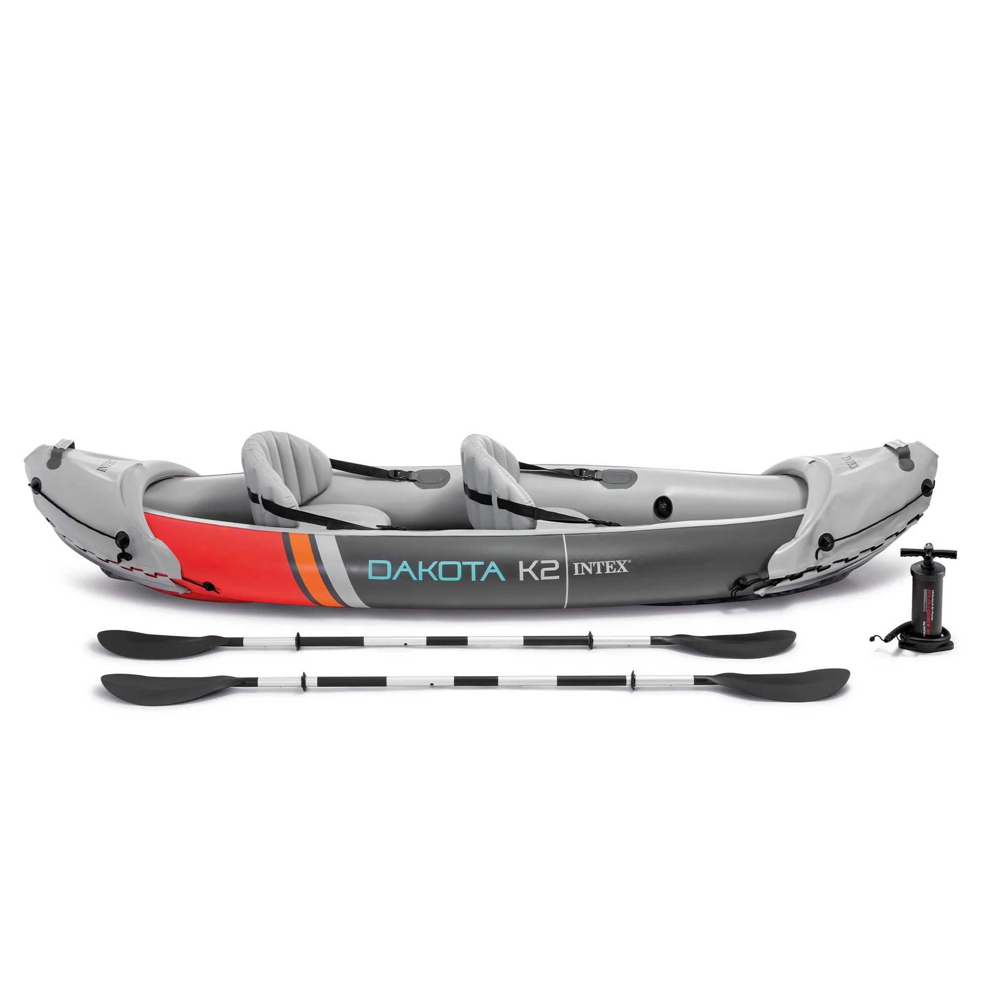 2026 Open Box Intex Dakota K2 2 Person Vinyl Inflatable Kayak with Oars and Pump