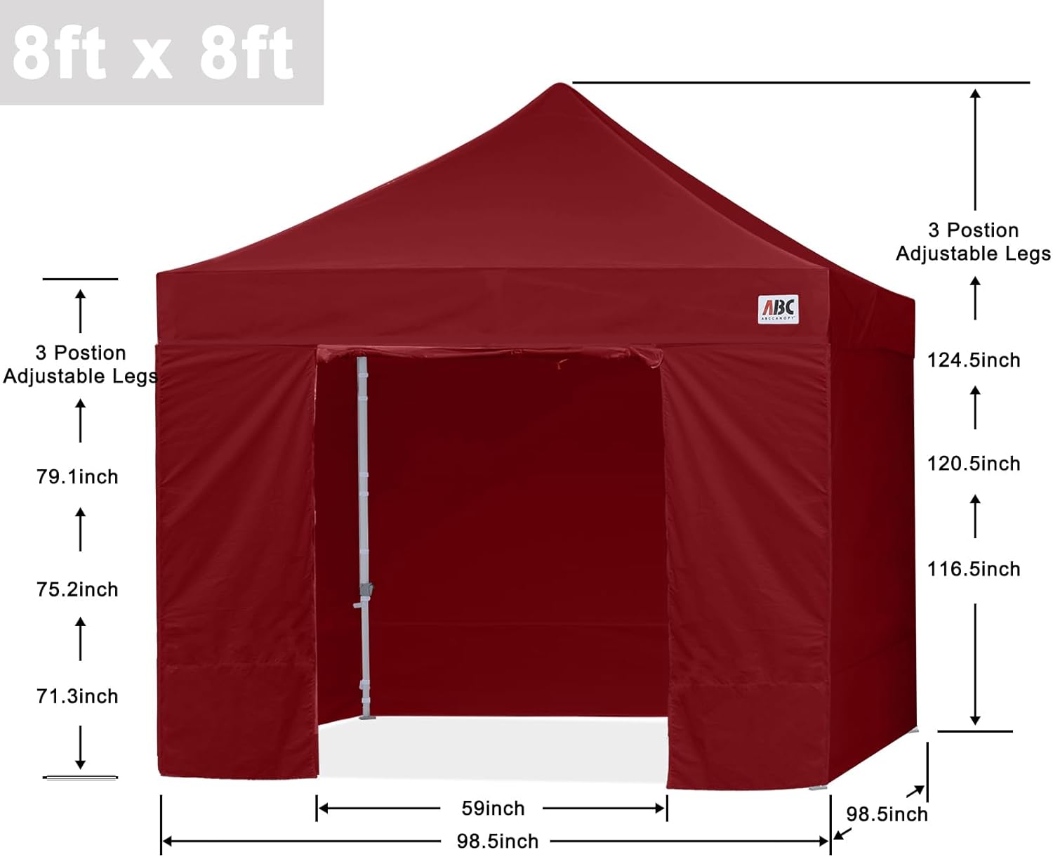 Easy Pop Up Canopy Tent 10×10 with Sidewalls