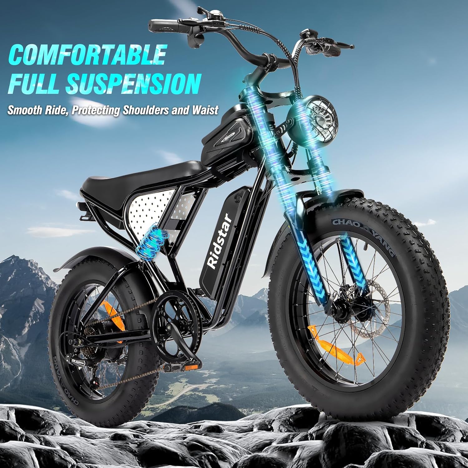Electric Bike Q20, 2000W, 52V, 30-180 Miles