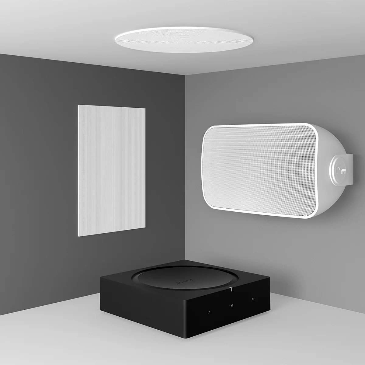 2026 Sonos In-Ceiling Speaker Pair with Sonos In-Wall Speaker Pair and Sonos Amp Wireless Hi-Fi Player