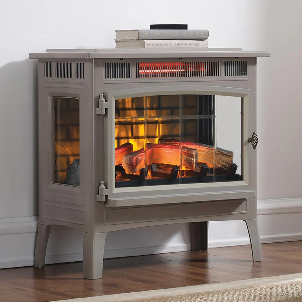 2026 Duraflame 3D French Grey Infrared Electric Fireplace Stove with Remote Control - DFI-5010-05