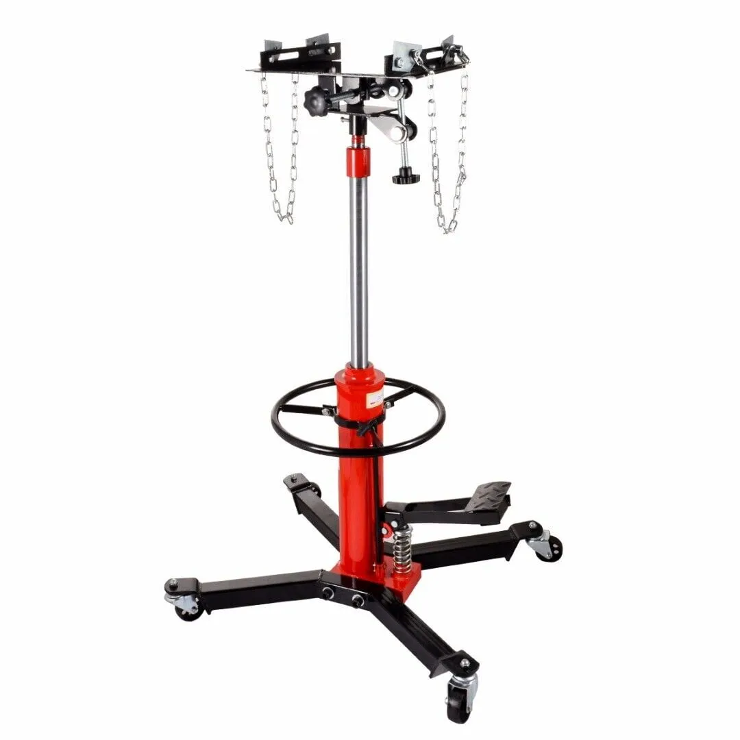 2026 Hydraulic Car Transmission Jack Vertical Lift,1660 Pounds,360掳Rotating Wheel Lift,Red
