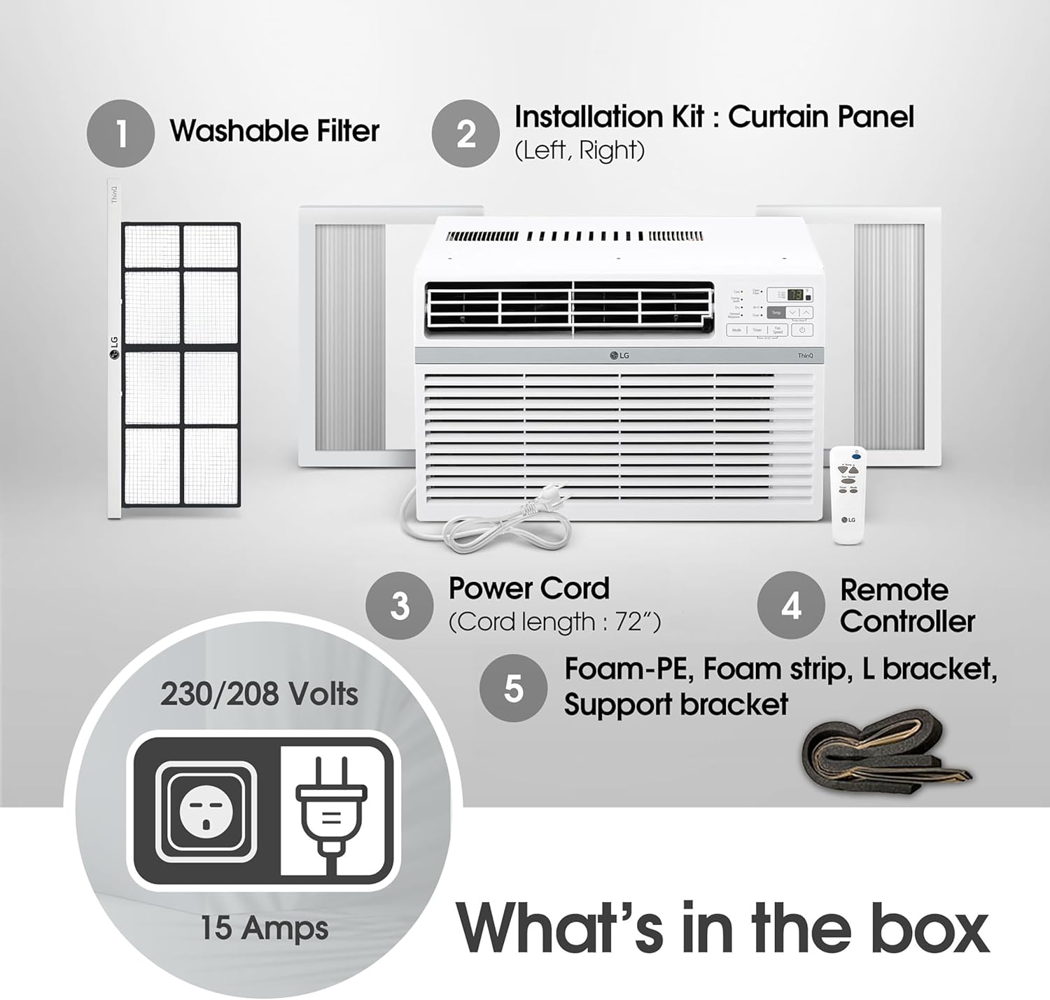 8,000 BTU Window Air Conditioner, Remote & Quiet