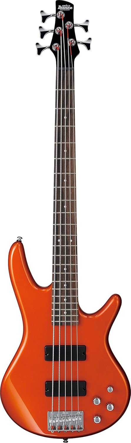 4 String Bass Guitar, Right Handed, Pearl White (GSR200PW) – Roadster Orange Metallic