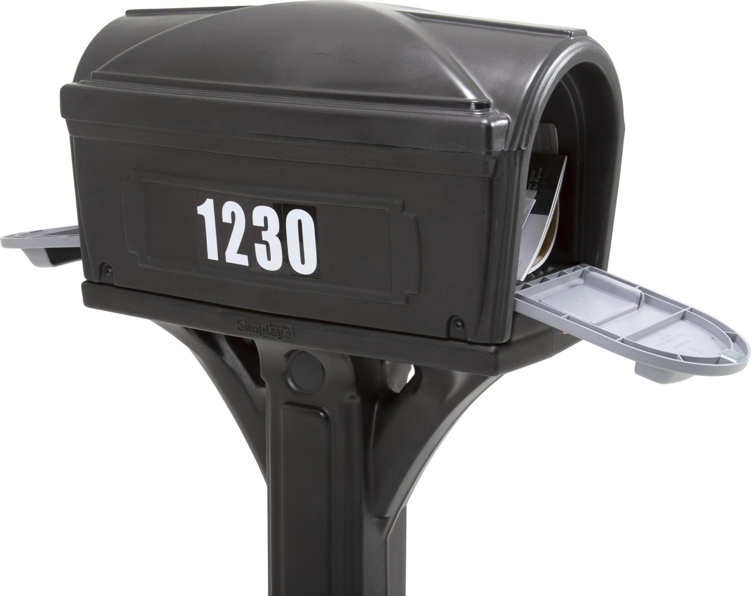 2026 Simplay3 Dig Free Easy Up Classic Black Plastic Mailbox