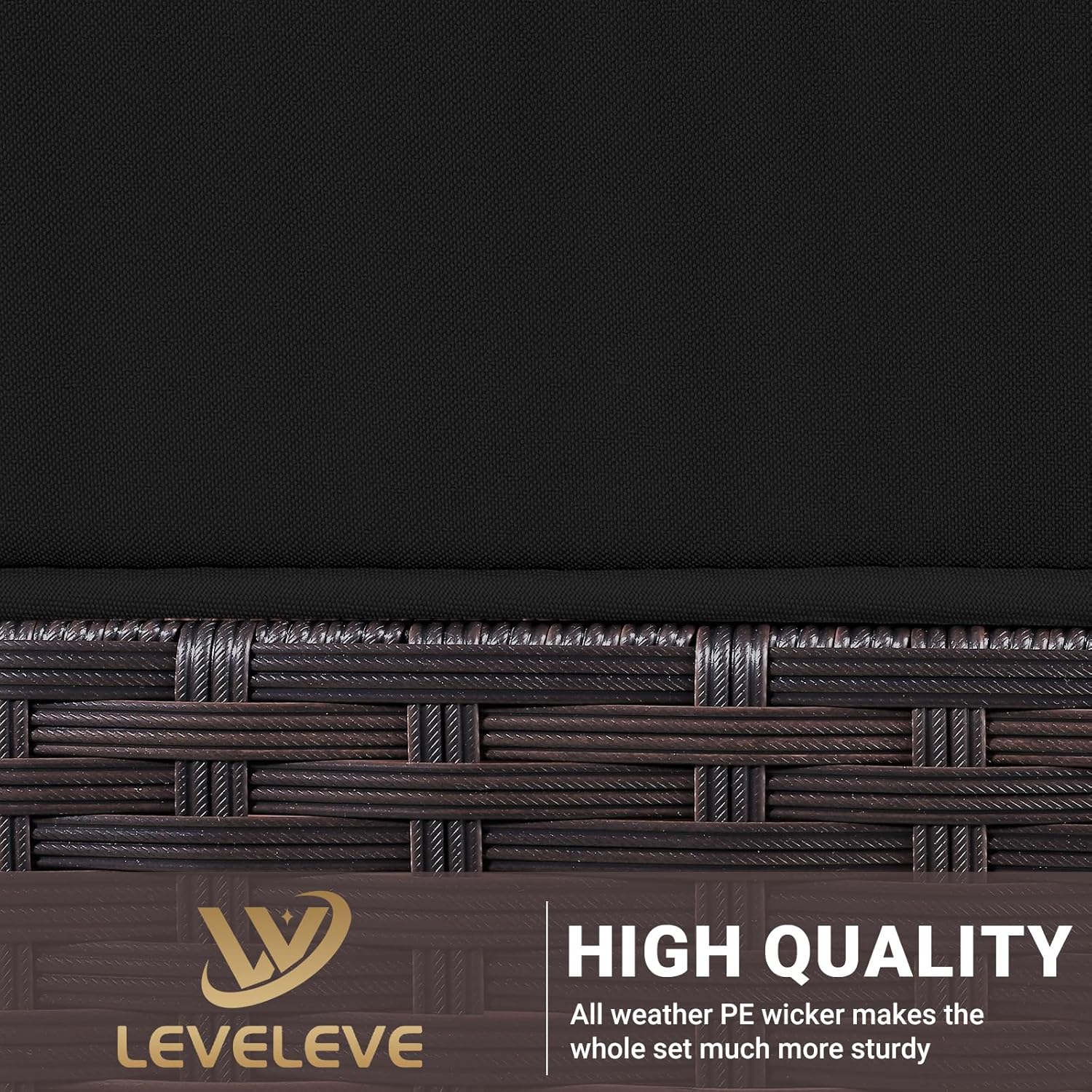 7 Pieces Rattan Patio Furniture Set with Tea Table