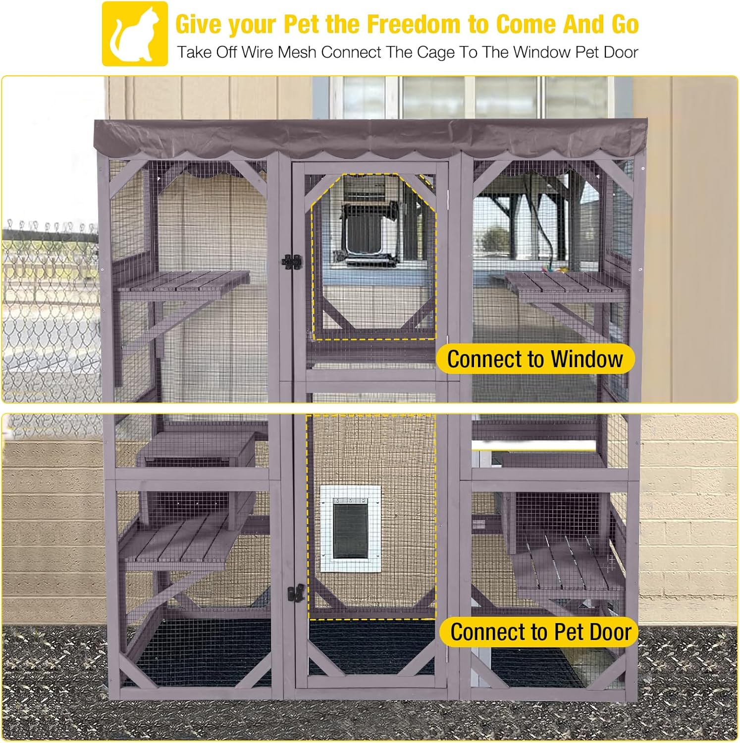 Catio Outdoor Cat Enclosure – Large Walk-In Kitty Cage