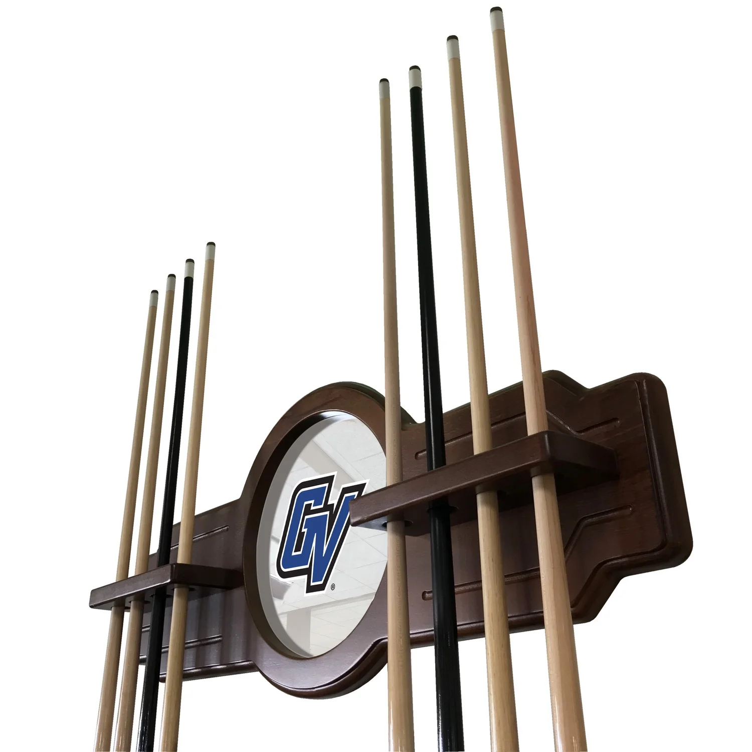Grand Valley State University Solid Wood Cue Rack with a Chardonnay Finish