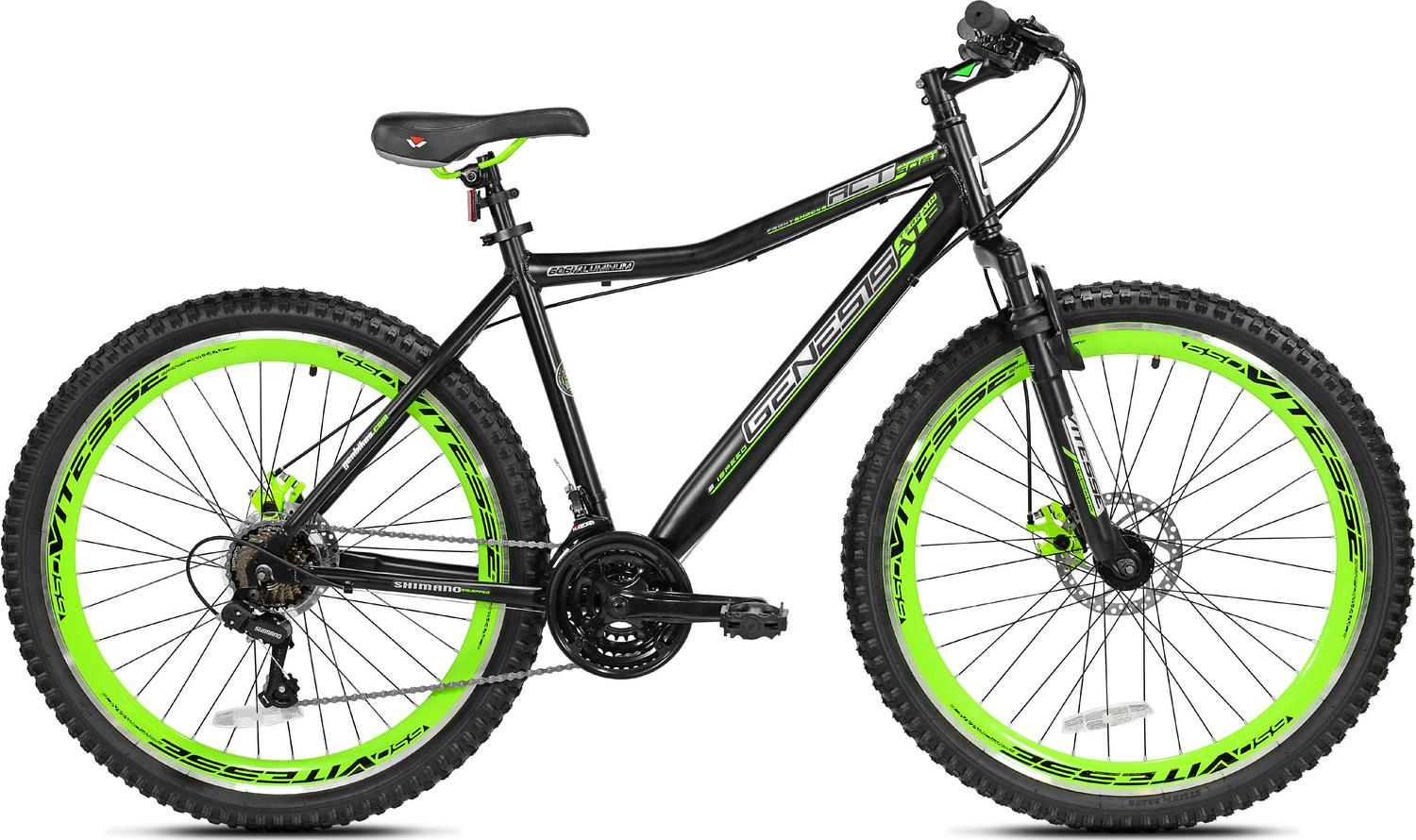 Genesis 27.5 RCT Mens Mountain Bike, Black/Green