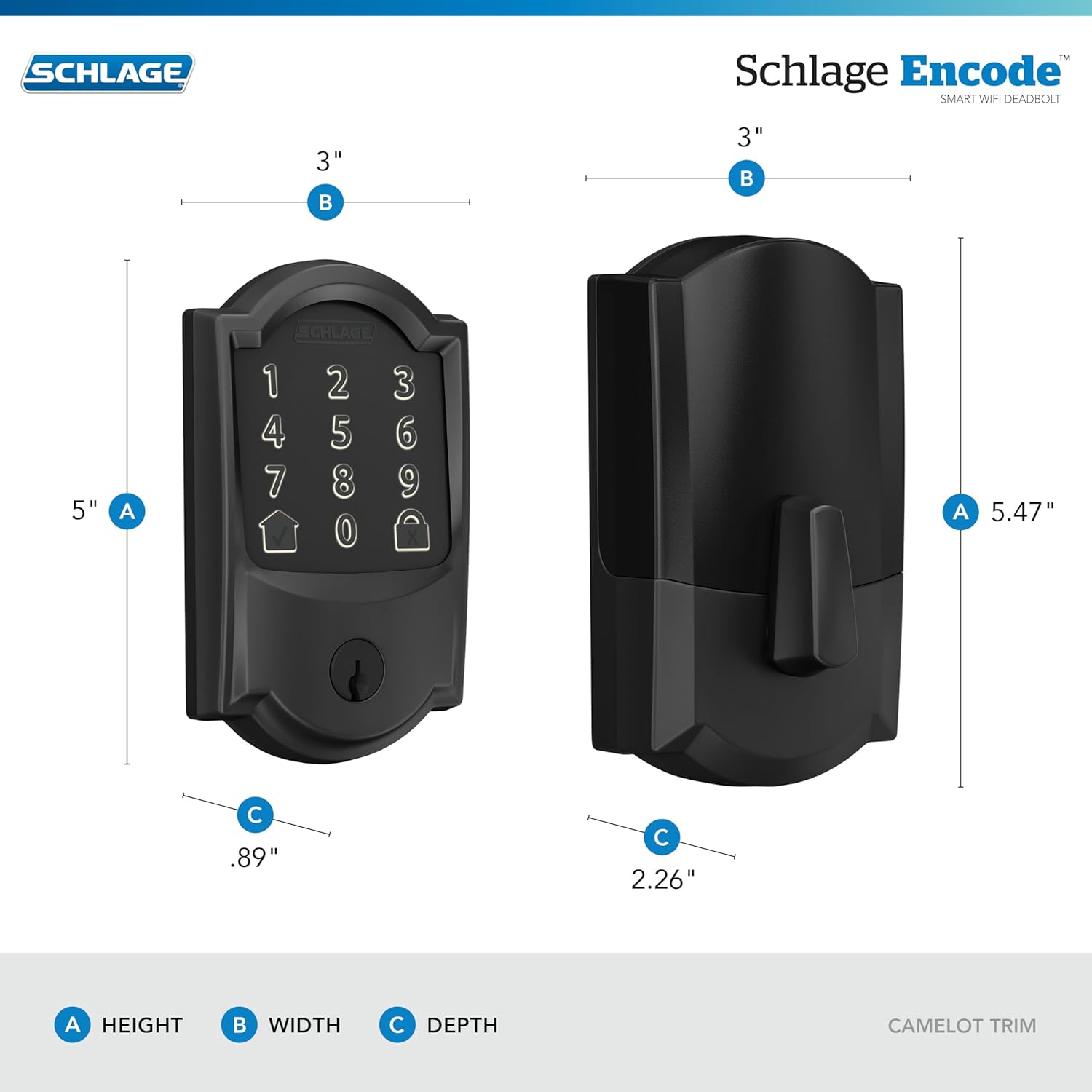 Encode Smart Wifi Deadbolt Lock – Keyless Entry
