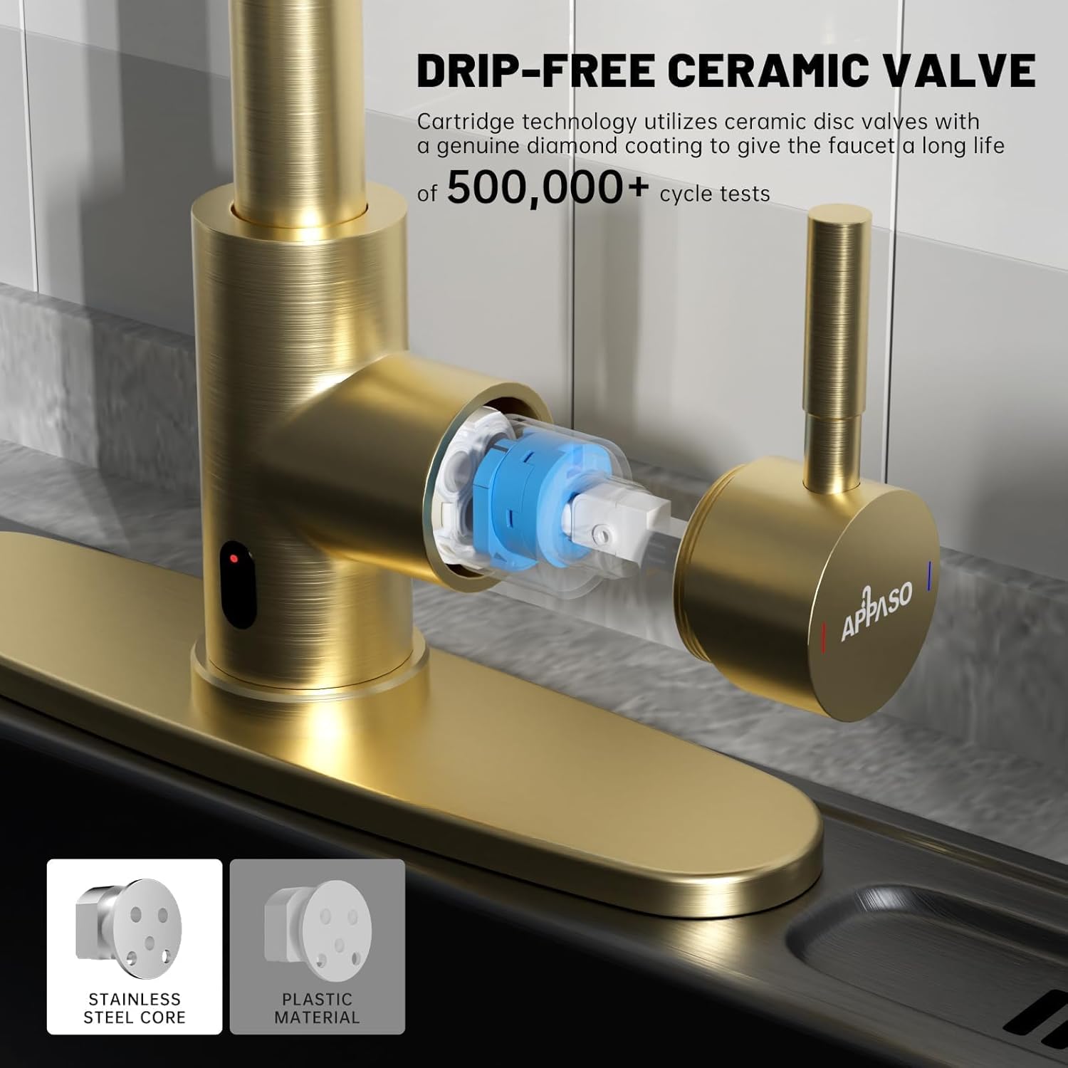Black Touchless Kitchen Faucet with Soap Dispenser, Motion Sensor Activated Hands-Free Automatic Faucet for Sink with Pull Down Sprayer, Single Handle Smart Faucets for Kitchen Sink