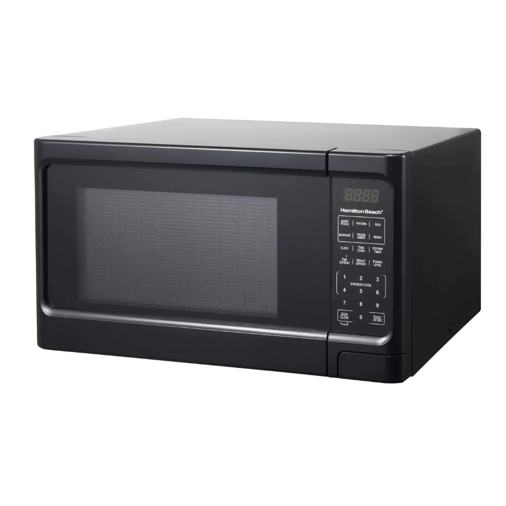 Beach 1.1 Cu. Ft. Sleek Black Digital Microwave - Effortless Touchpad Controls