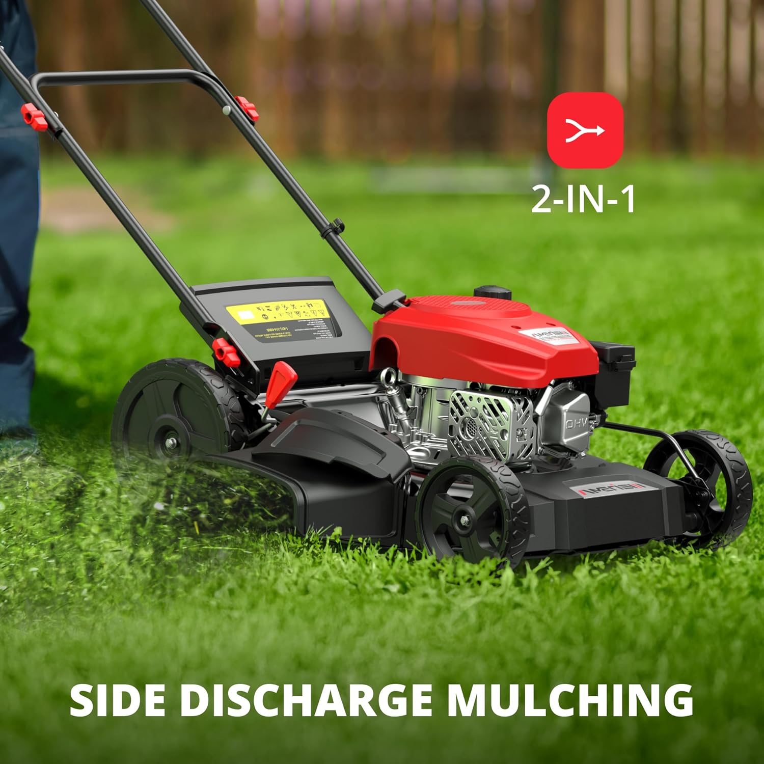 Gas-Powered Self-Propelled Lawn Mower 21′′ Deck