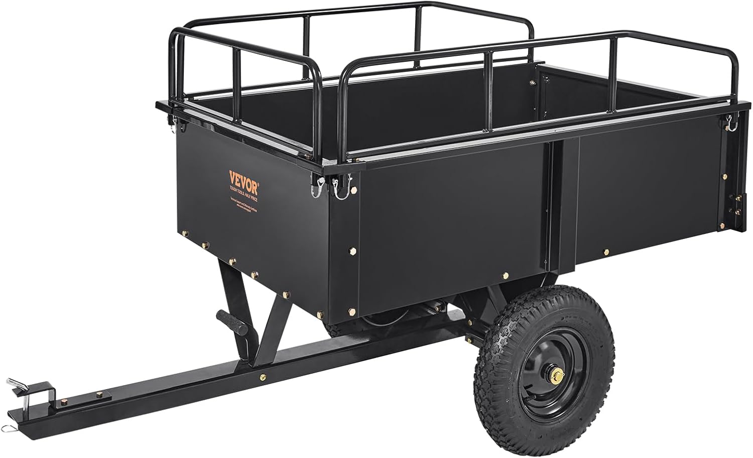 ATV Trailer Heavy Duty Steel Dump Cart – 750 lbs