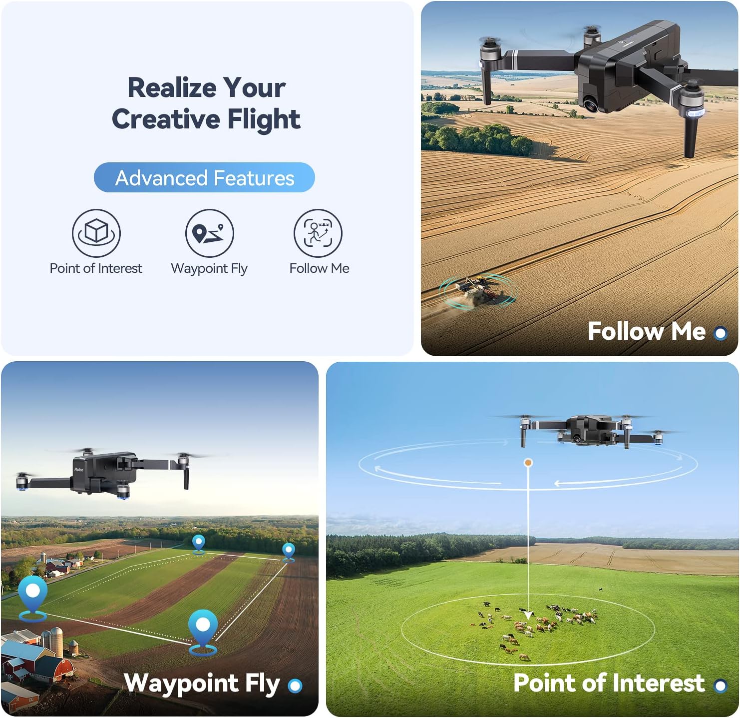 F11Pro 2 Drone 6K Camera 3-Axis Gimbal 70-Min Flight