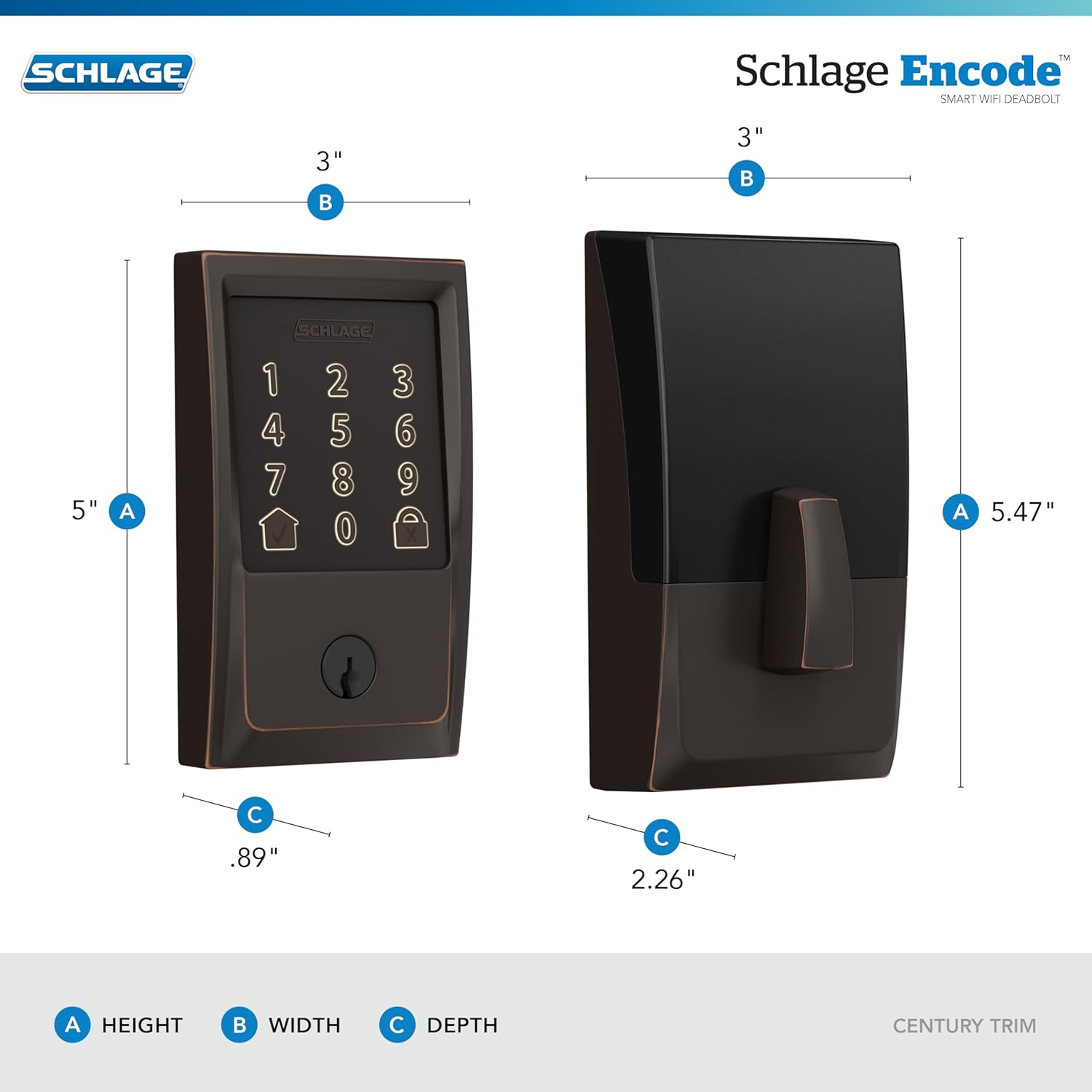 Encode Smart Wifi Deadbolt Lock – Keyless Entry