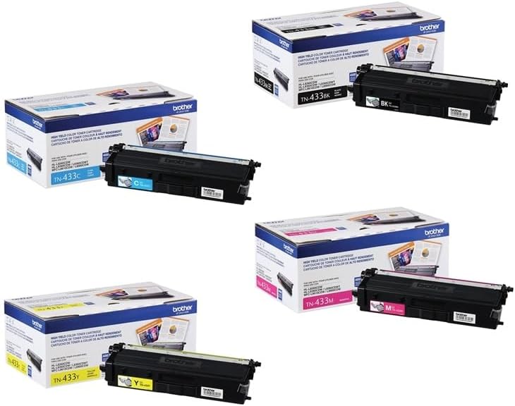 High Yield Black, Cyan, Magenta, Yellow Toner Set