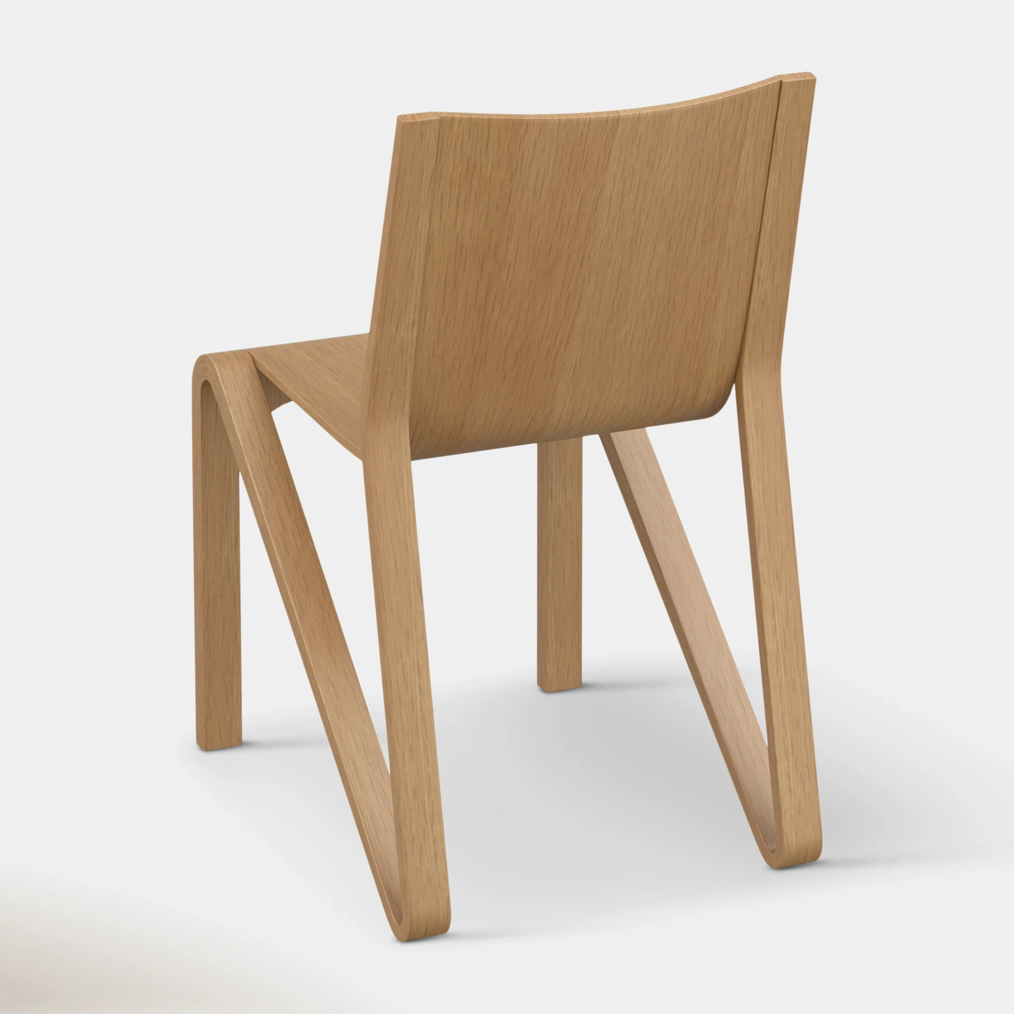 Jasper Dining Chair – Mid-Century Modern Solid Oak with Curved Plywood
