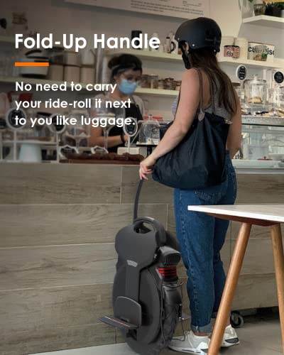 Electric Unicycle, 18′′ Self-Balancing with 3.35′′ Air Suspension, 75-Mile Range, 34 MPH Speed