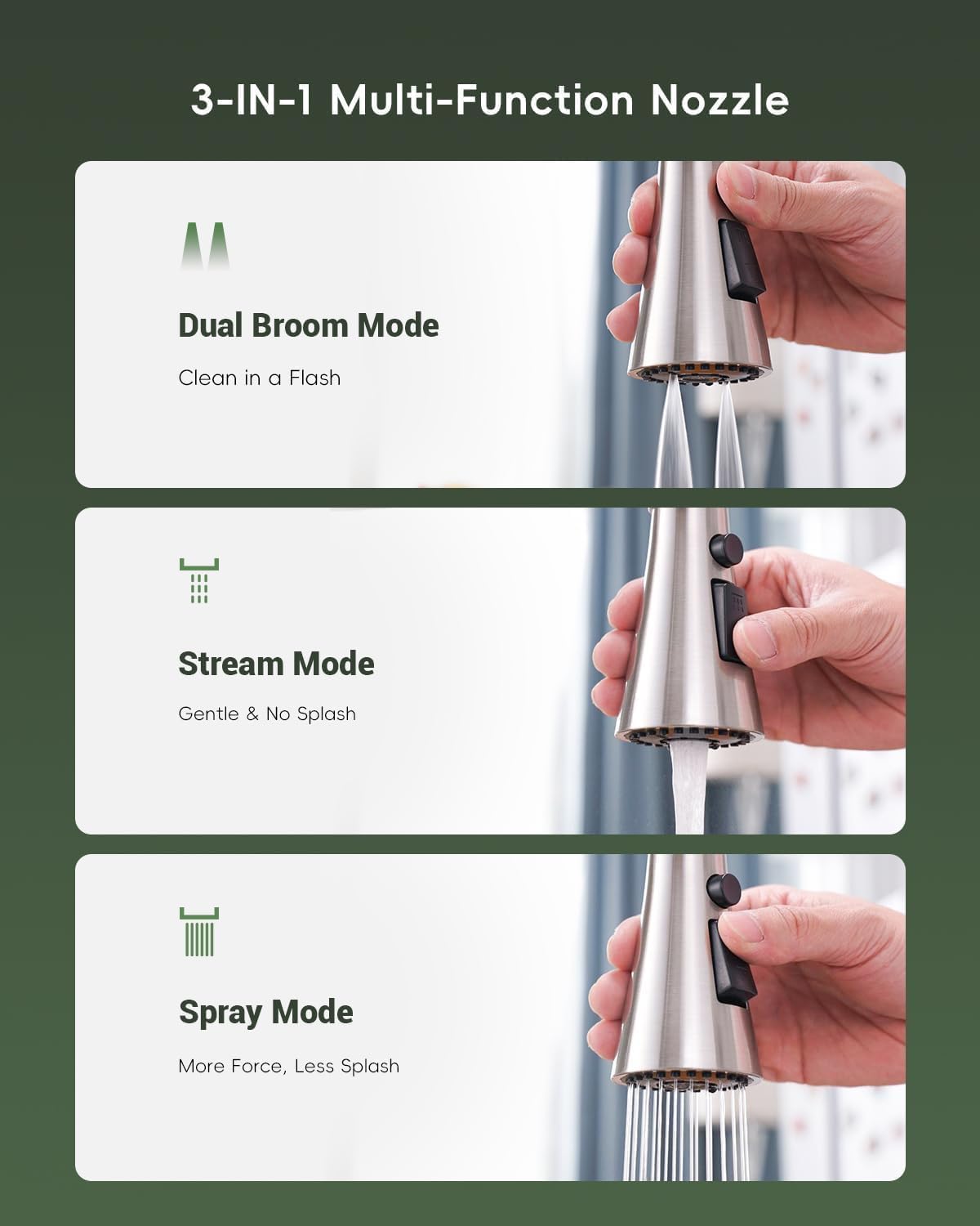 Black Touchless Kitchen Faucet with Soap Dispenser, Motion Sensor Activated Hands-Free Automatic Faucet for Sink with Pull Down Sprayer, Single Handle Smart Faucets for Kitchen Sink