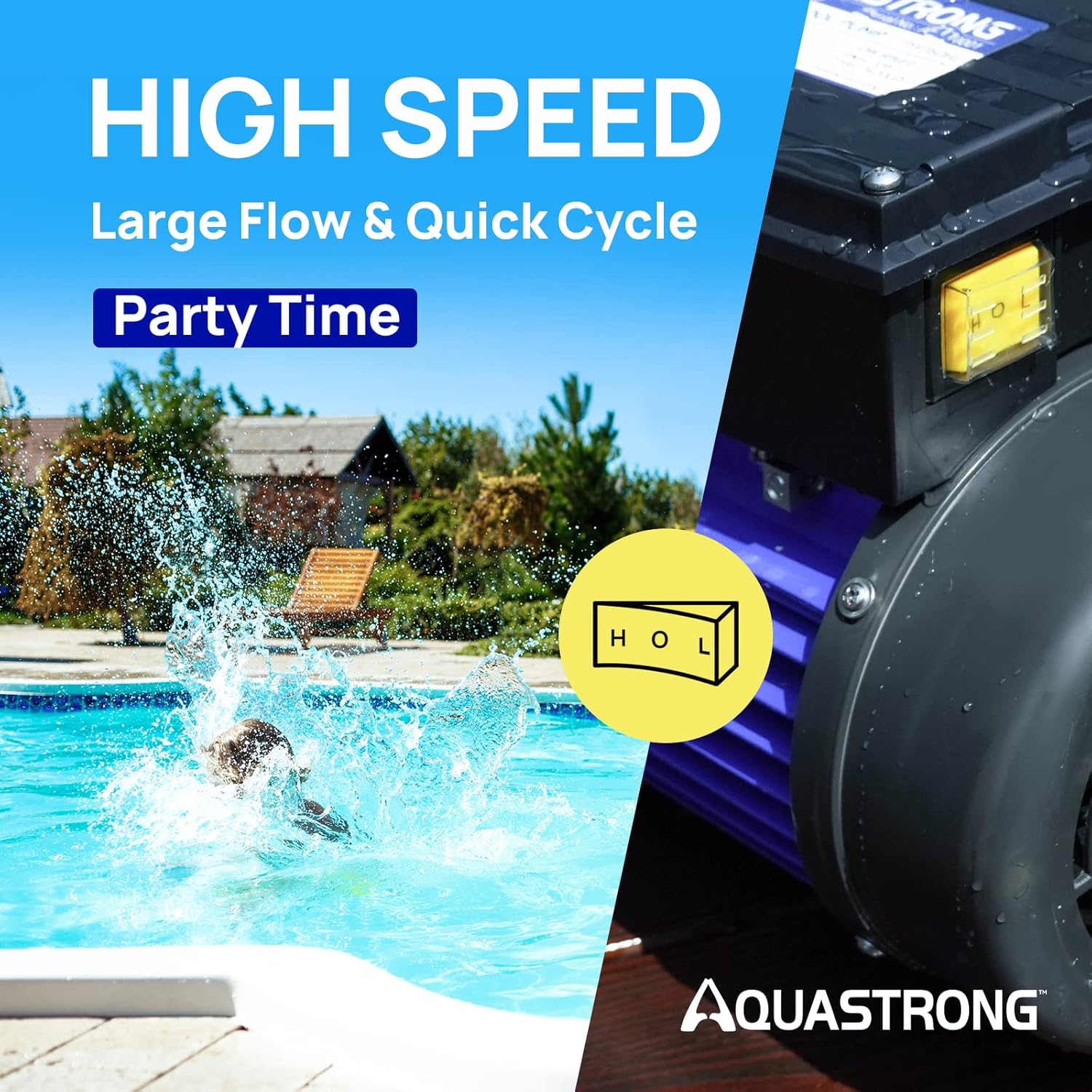 In/Above Ground Pool Pump, 2HP Single Speed, 8917 GPH