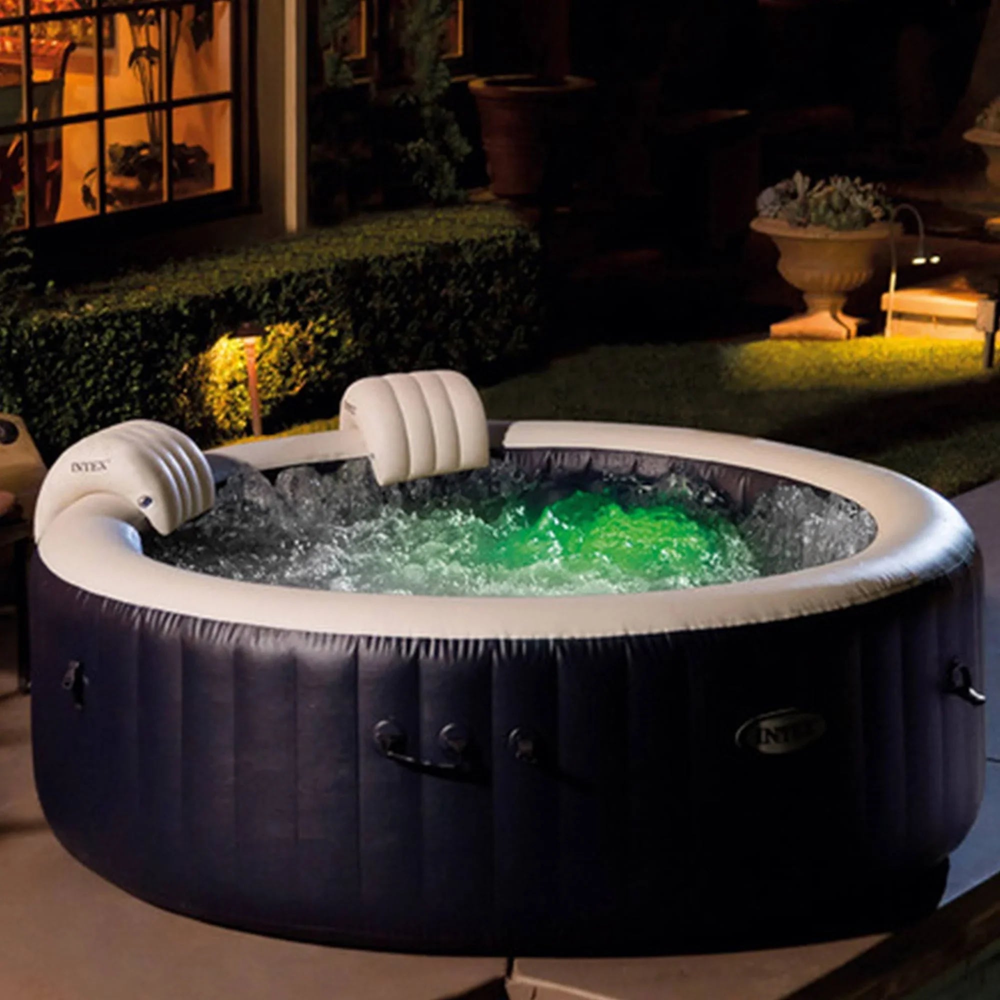 Intex PureSpa Plus Portable Inflatable Hot Tub, 77 x 28