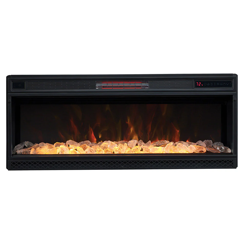 2026 Hutchinson 70-in Electric FireplaceTV Stand in Oak Espresso