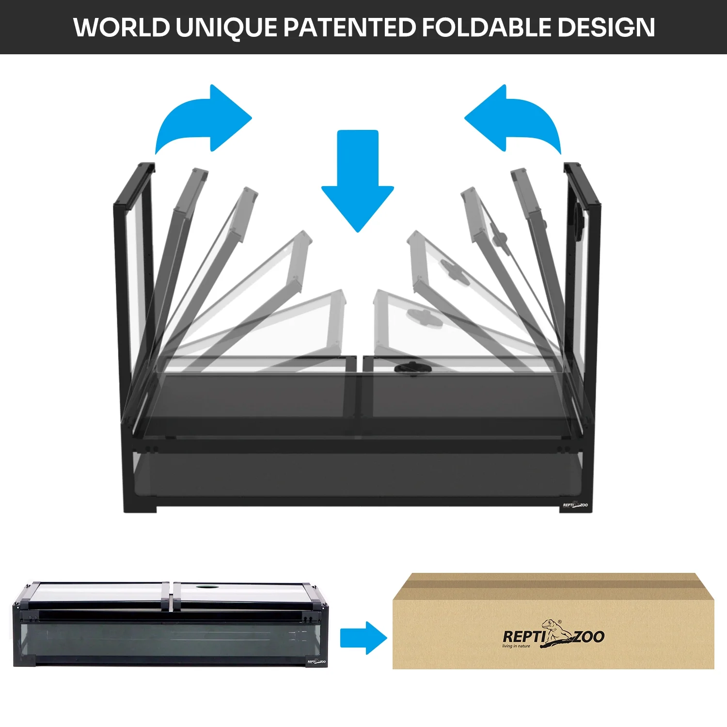 2026 REPTI ZOO 40 Gallon Tempered Glass Reptile Large Terrarium Tank Reptile Terrarium 36