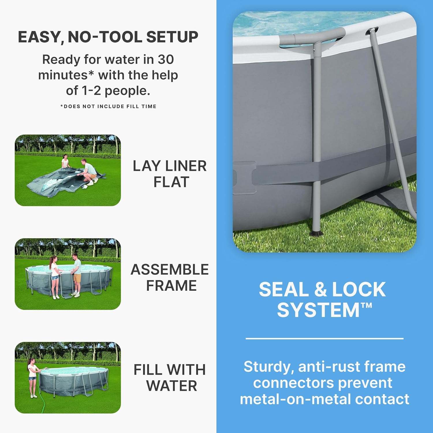 Bestway Oval Above Ground Pool Set (10' x 6'7