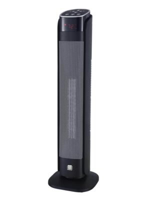 48,000 BTU Black Heat-Focusing Propane Gas Patio Heater with Wheels