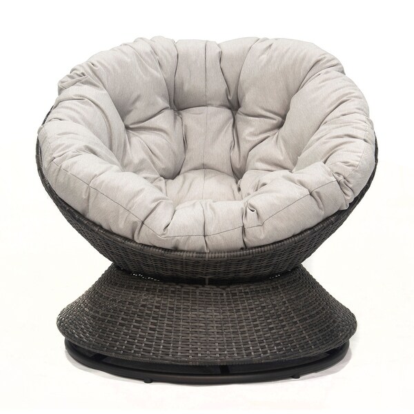 Brigham Swivel Papasan Wicker Outdoor Patio Chair